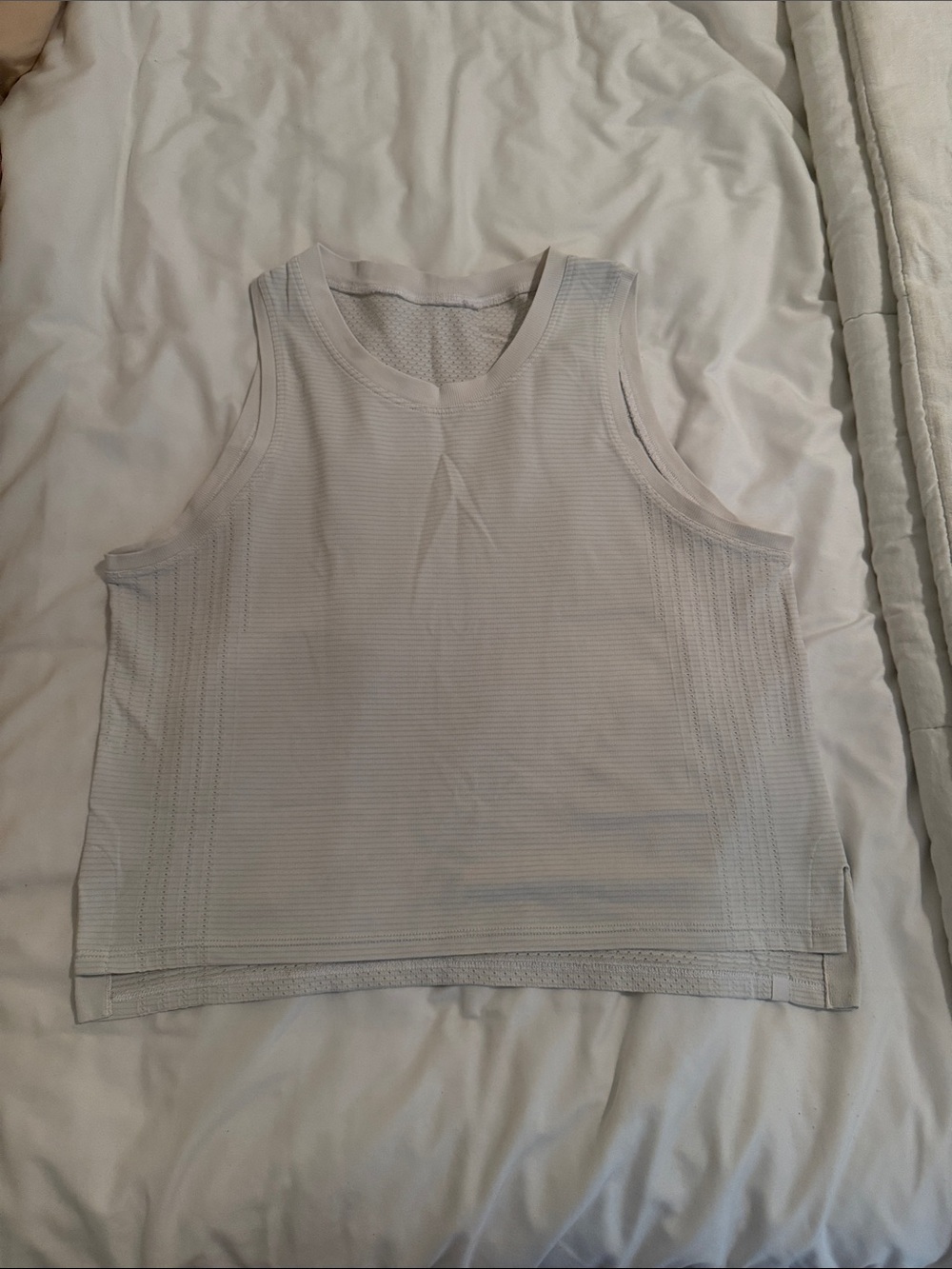 lululemon athletica White Mesh Athletic Tank Top